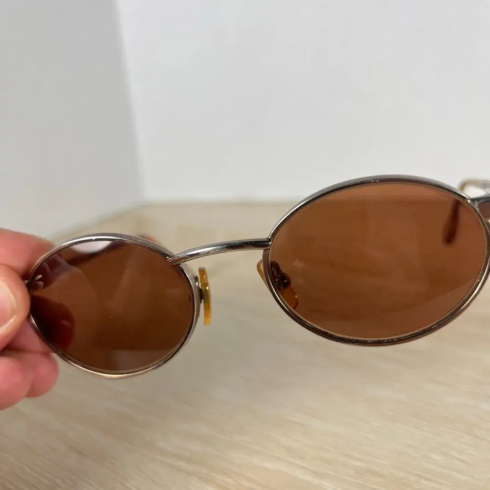 Vintage Serengeti 6412 Sunglasses Red Tinted Lenses Japan Oval Metal